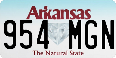 AR license plate 954MGN