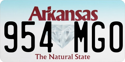 AR license plate 954MGO