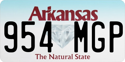 AR license plate 954MGP