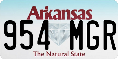 AR license plate 954MGR
