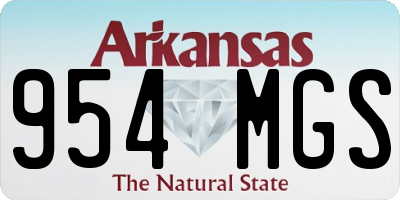 AR license plate 954MGS