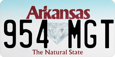 AR license plate 954MGT