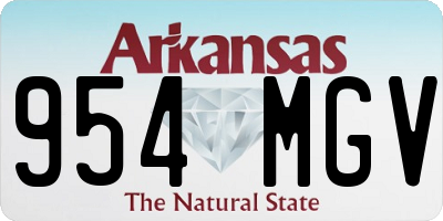 AR license plate 954MGV