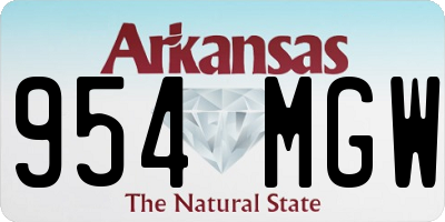 AR license plate 954MGW