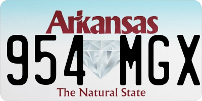 AR license plate 954MGX