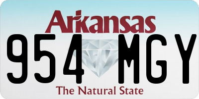 AR license plate 954MGY