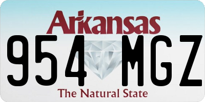 AR license plate 954MGZ