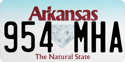 AR license plate 954MHA