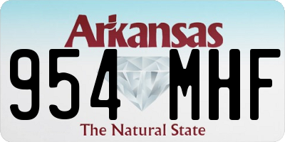 AR license plate 954MHF