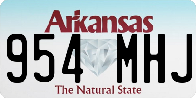 AR license plate 954MHJ