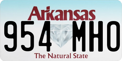 AR license plate 954MHO