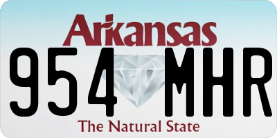 AR license plate 954MHR