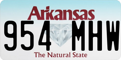 AR license plate 954MHW