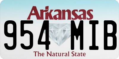 AR license plate 954MIB
