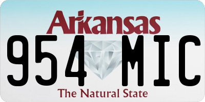 AR license plate 954MIC