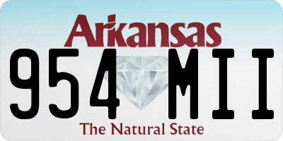 AR license plate 954MII