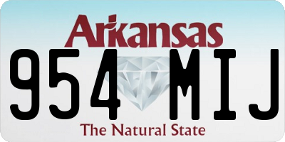 AR license plate 954MIJ