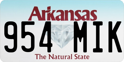 AR license plate 954MIK