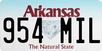 AR license plate 954MIL