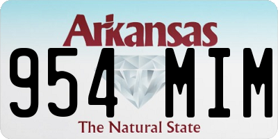 AR license plate 954MIM