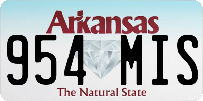 AR license plate 954MIS
