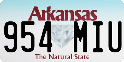 AR license plate 954MIU