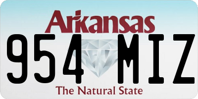 AR license plate 954MIZ