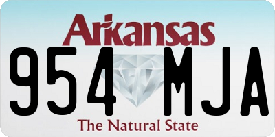 AR license plate 954MJA