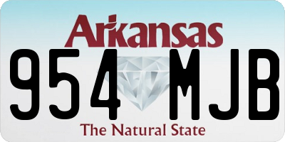 AR license plate 954MJB
