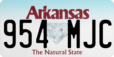 AR license plate 954MJC
