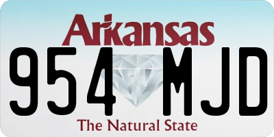 AR license plate 954MJD