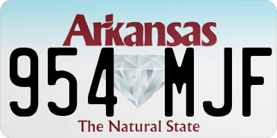 AR license plate 954MJF