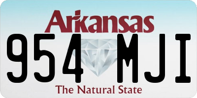 AR license plate 954MJI