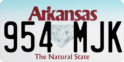 AR license plate 954MJK