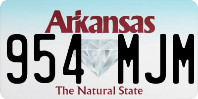 AR license plate 954MJM