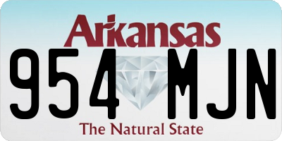 AR license plate 954MJN