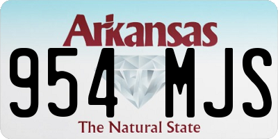 AR license plate 954MJS
