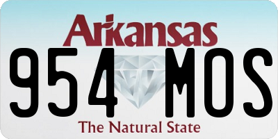 AR license plate 954MOS