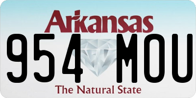 AR license plate 954MOU