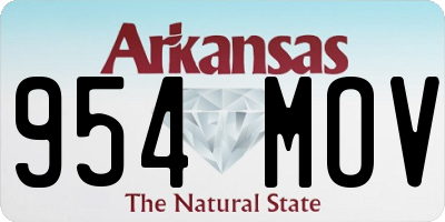 AR license plate 954MOV