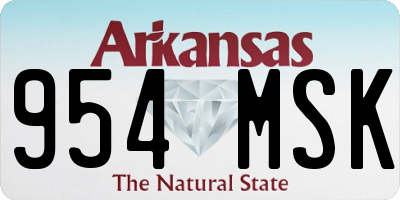 AR license plate 954MSK