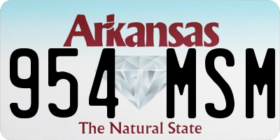 AR license plate 954MSM