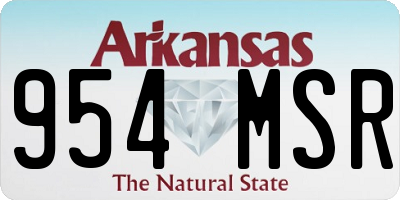 AR license plate 954MSR