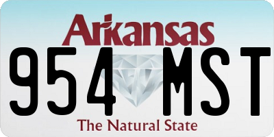 AR license plate 954MST
