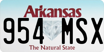 AR license plate 954MSX