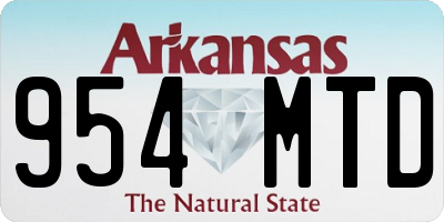 AR license plate 954MTD