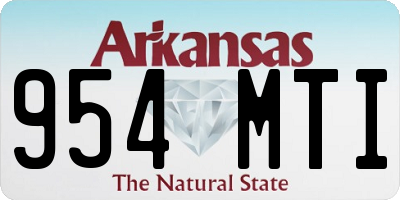 AR license plate 954MTI