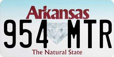 AR license plate 954MTR