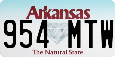AR license plate 954MTW