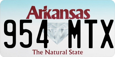 AR license plate 954MTX